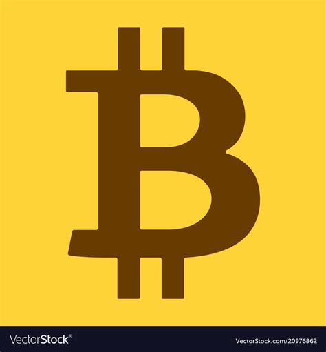 Bitcoin Sign Icon For Internet Money Crypto Vector Image