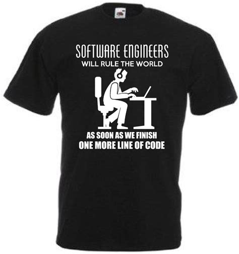 Funny Software Engineer T Shirt Rule The World Joke T