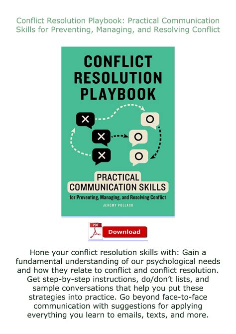 Get ⚡pdf⚡ Download Conflict Resolution Playbook Practical Communication Skills For By