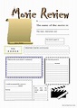 Movie Review: English ESL worksheets pdf & doc