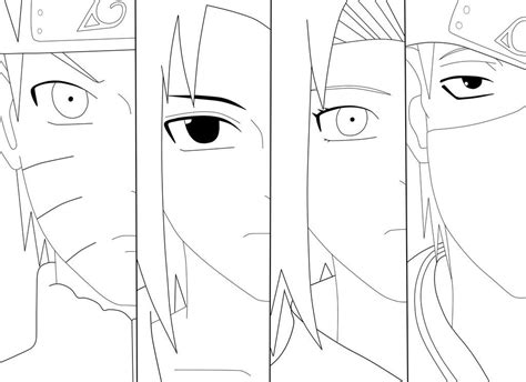 Naruto Lineart By Morimei Naruto Painting Naruto Drawings Anime Lineart