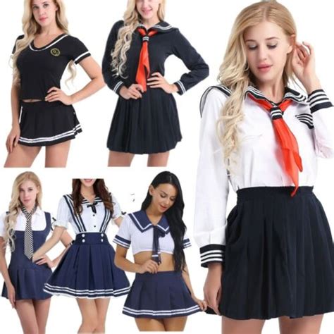 Sexy Womens Cosplay Japanese School Girl Students Sailor Uniform