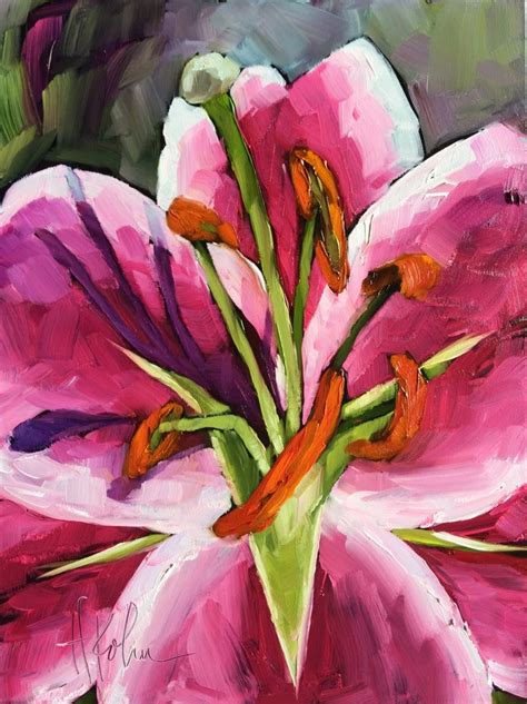 Lily Stamen By Hallie Kohn Painting Flower Art Art Painting