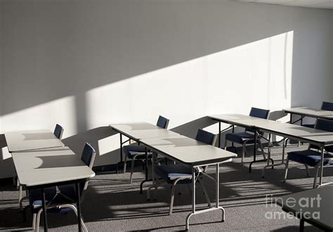 Tables And Chairs In A College Classroom Photograph By Will And Deni Mcintyre