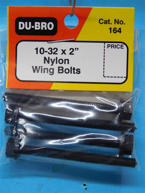 Du Bro Nylon Wing Bolts 10 32 X 2 4 Pack Dub164