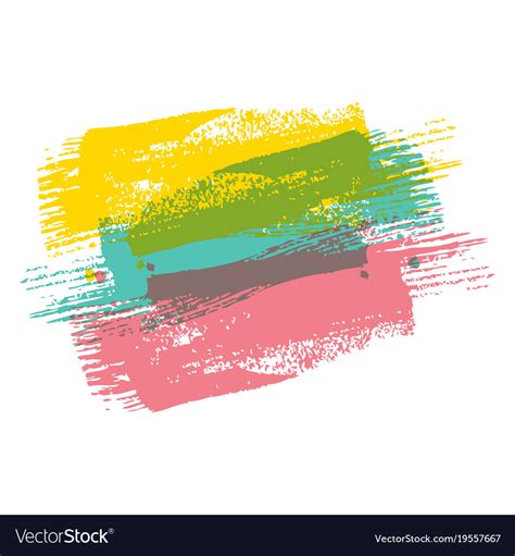 Color Brush Painted Watercolor Art Abstract Paint Vector Image