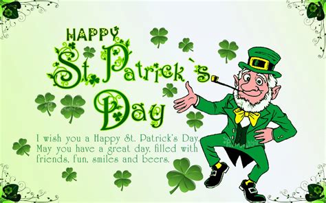 Happy St Patricks Day Greetings Quote Image Card St Patricks Day