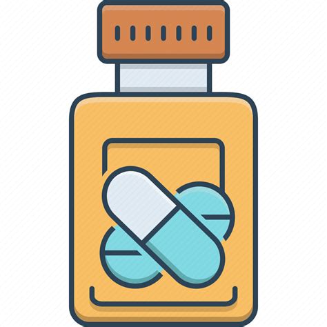 Antibiotic Bottle Medication Medicines Pills Tablet Icon