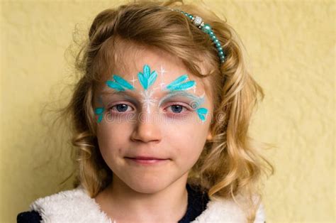 Blue Face Painting Stock Image Image Of Event Face 70091101