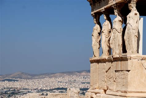 Athene Nike Templet På Akropolis Athendk