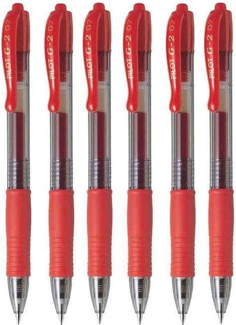 Buy Pilot G2 07 Red Fine Retractable Gel Ink Pen Rollerball 07mm Nib