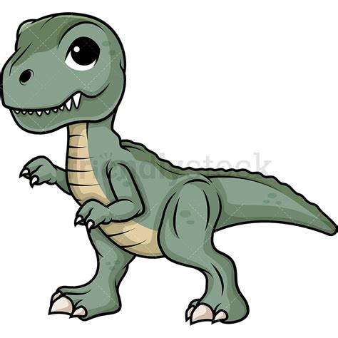 Cute T Rex Dinosaur Cartoon Clipart Vector Friendlystock Clip Art