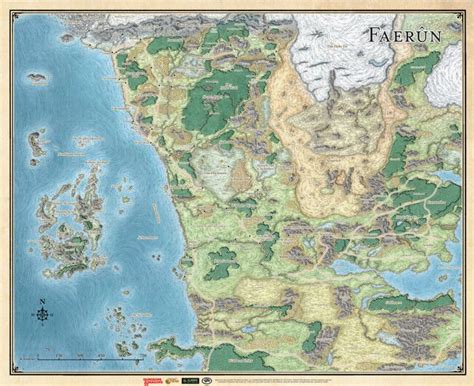 Landkarte Der Schwertküste D3 Dungeons And Dragons Auf Deutsch
