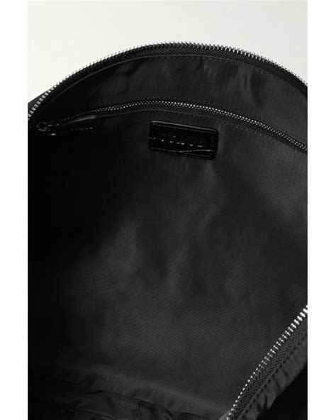 Staud Sasha Large Leather Trimmed Nylon Shoulder Bag In Black Lyst
