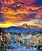 Prescott Arizona Thumb Butte Sky Sunset Downtown SIGNED PRINT | Etsy
