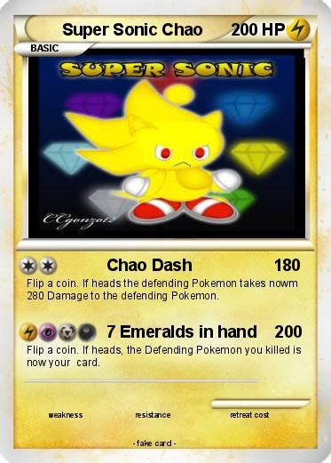 Pokemon cards sonic the hedgehog lol silver fun money. Pokémon Super Sonic Chao 1 1 - Chao Dash 180 - My Pokemon Card