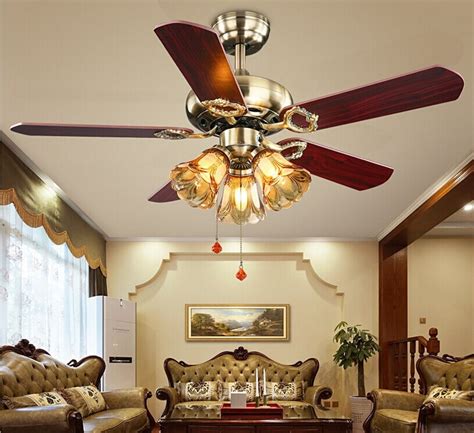 If you can, it's usually a smart idea to place one of these facing out a window, which will help create a cross. 42inch 220V LED European Fan Lights Retro Elegant Living ...