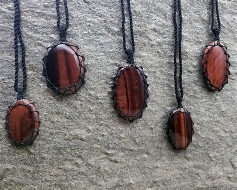 Red Tiger Eye Necklace For Women Or Men Prosperity Jewelry Etsy