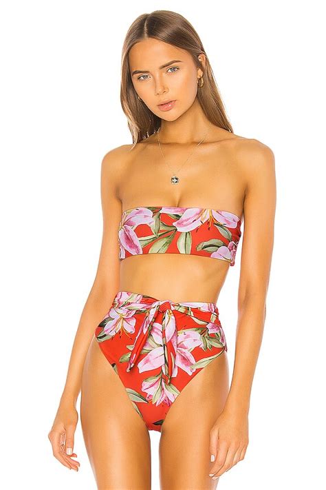 Mara Hoffman Abigail Bikini Top In Red Multi REVOLVE