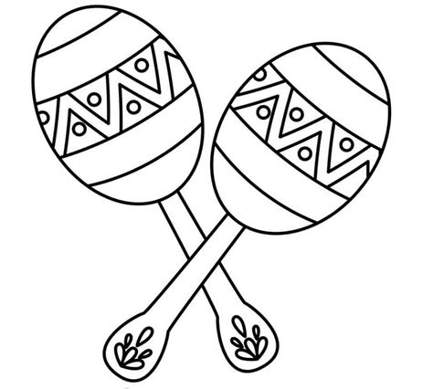 Simple Mandala Maracas Para Colorear Imprimir E Dibujar ColoringOnly Com