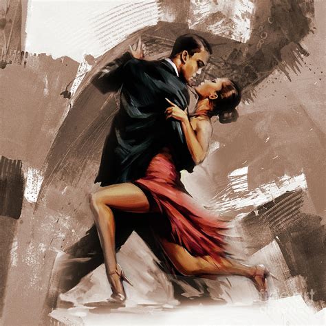 Tango Couple Dance Art Painting By Gull G Pixels
