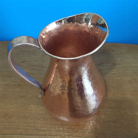 Pure Hammered Copper Pitcher 2 Liters 100 Pure Copper