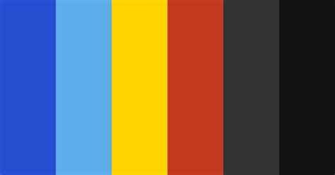 Blue Yellow Red And Black Color Scheme Black