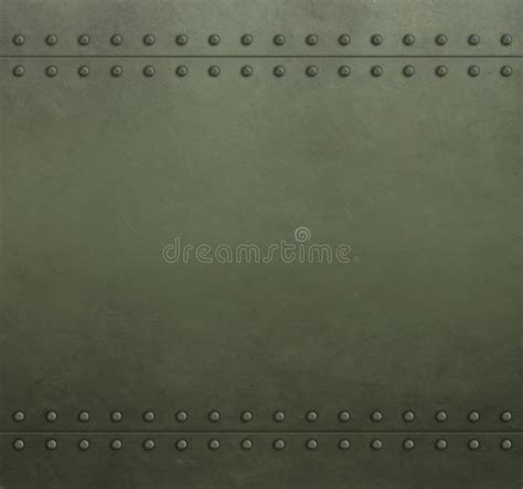 Metal Armor Background With Rivets 3d Illustration Stock Illustration