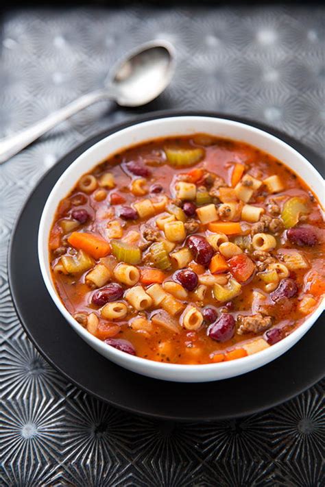 Some menu items may not be available at all restaurants; Olive Garden's Pasta e Fagioli Soup | RecipeLion.com