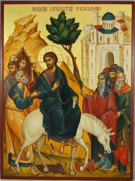 Entry Into Jerusalem Palm Sunday Herran Ratsastus Jerusalemiin” Hand