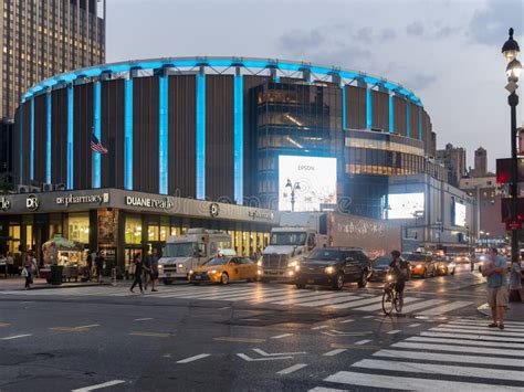 The Madison Square Garden In New York City At Night Editorial