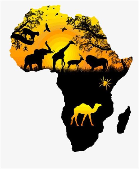 خريطة خريطة المرسومة أفريقيا جغرافية Png والمتجهات للتحميل مجانا