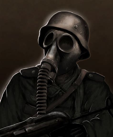 Gas Mask Ww1 Soldier Drawing Mask