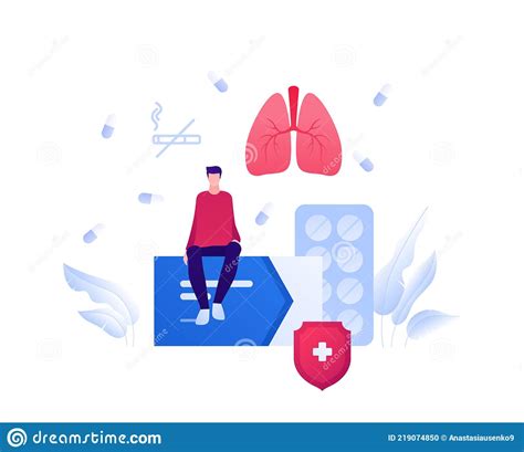 Respiratory System Disease Treatment And Healthcare Checkup Concept
