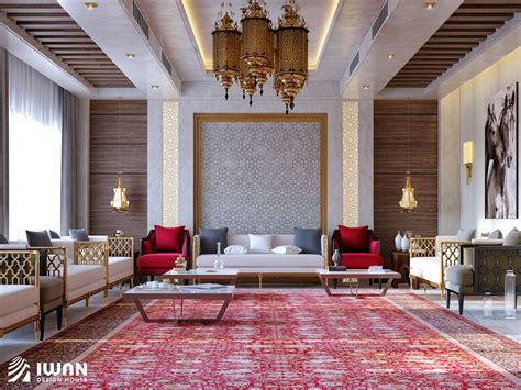 Islamic Style Villa On Behance Luxury Living Room Design Celling