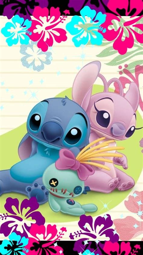 Wallpaper Couple Wallpaper Cute Stitch And Angel Img Primrose