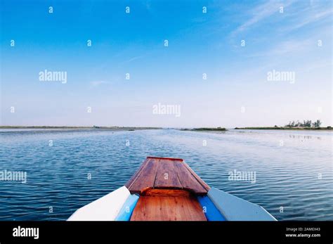 Thai Long Tail Boat Front Bow In Peaceful Nong Harn Lake Udonthani