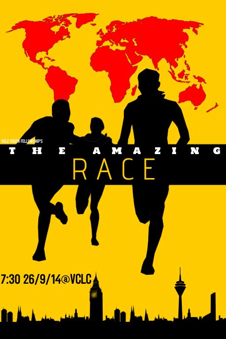 The Amazing Race Template Postermywall