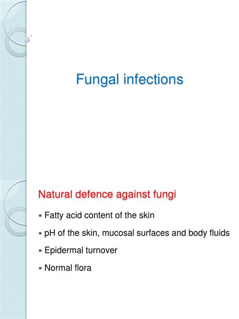 Fungal Infectionsppt Candidiasis Clinical Medicine