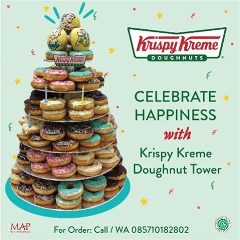 Krispy Kreme Donut Tower Birthday Cake