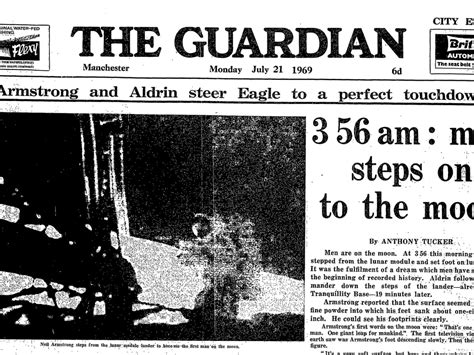 Newspaper Article About Neil Armstrong Walking On The Moon