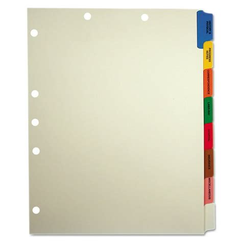 Medical Chart Divider Sets Side Tab 9 X 11 Tabbies 54505 Style 40