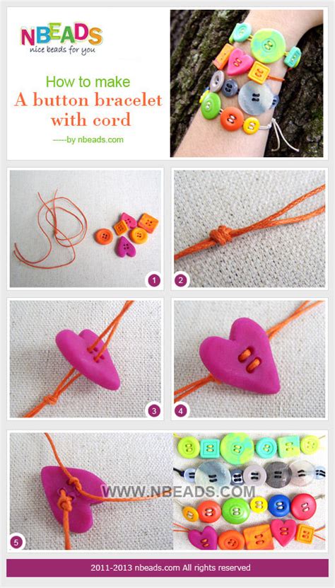 How To Make A Button Bracelet With Cord Pictures Photos And Images