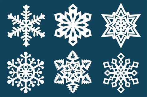 Zeefdruksjablonen Snowflakes Stencil Christmas Snowflake Stencils