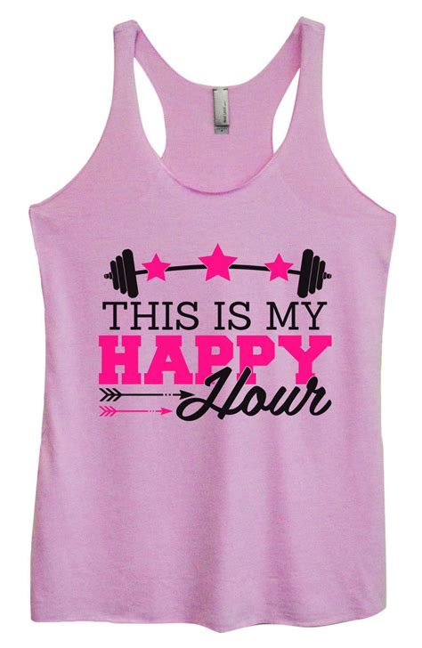 Womens Tri Blend Tank Top This Is My Happy Hour Tank Top Fashion Tank Tops Athletic Tank Tops