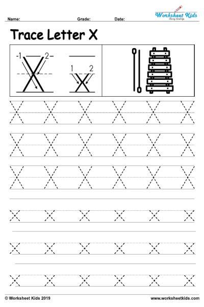 The Letter X Worksheets Worksheets For Kindergarten