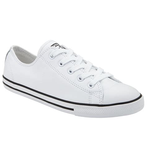 Converse Chuck Taylor All Star Womens Dainty Leather Trainers In White