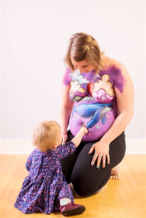 Body Painted Pregnant Belly Maternity Photo Shoot J D Studio