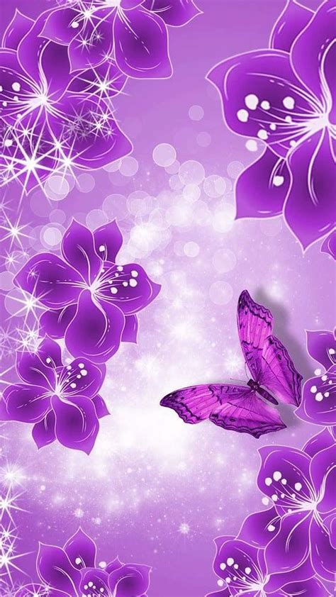 Download Cute Purple Butterfly Wallpaper