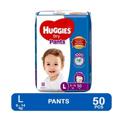 Huggies Baby Diaper Pant L 9 14 Kg 50pcs Bd